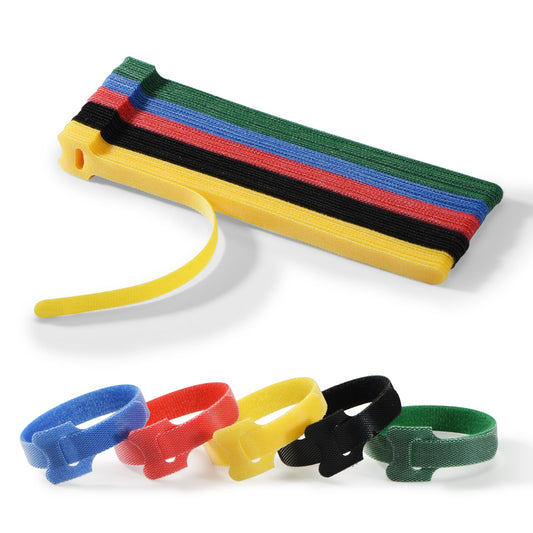 50PC 8 In Reusable Cable Ties, Multi-Purpose Cord Ties for Electronics, Cable Management Ties, Adjustable Fastening Hook and Loop StrapsHome/Office
