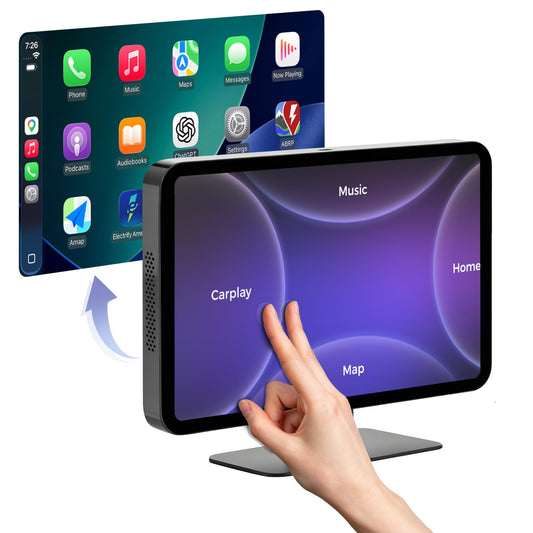 KALOS PAD Wireless Carplay Screen for Car, 9" Carplay & Android Auto Car Stereo, with 1080p Backup Camera, BOE LCD/Mirror Link/Gesture Control/POP