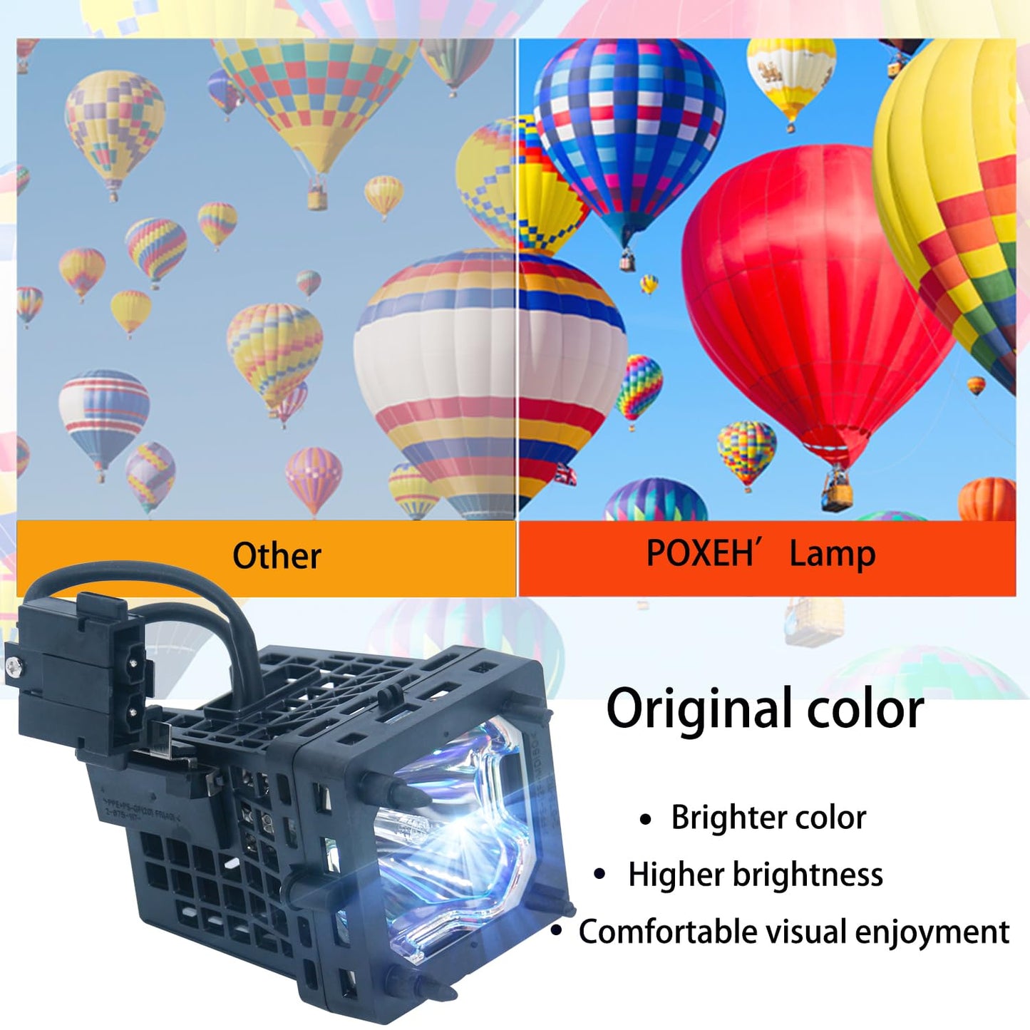 PXOEH XL-5200 (OEM Original Bulb) TV Lamp Bulb for Sony KDS-50A2000 KDS-60A2000 KDS-60A2020 KDS-60A3000 KDS-50A2020 KDS-55A2000 KDS-55A2020