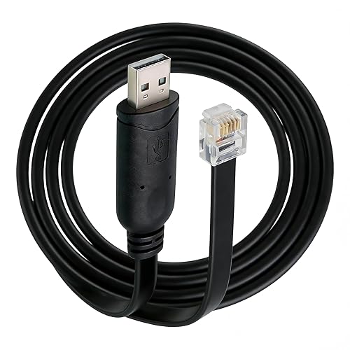 Feanteek APC Serial Cable 940-0144b USB to RJ12 Console Cable for APC Meter and Switch PDU AP78xx,AP79xx,AP86xx,AP88xx,AP89xx(6FT/1.8M)