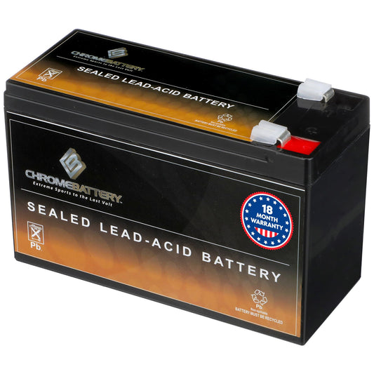 CB CHROMEBATTERY 12V 9AH Sealed Lead Acid (SLA) Rechargeable Battery - F2 Terminal - Deep Cycle Design - for UPS, Alarm Systems, Emergency Lighting…
