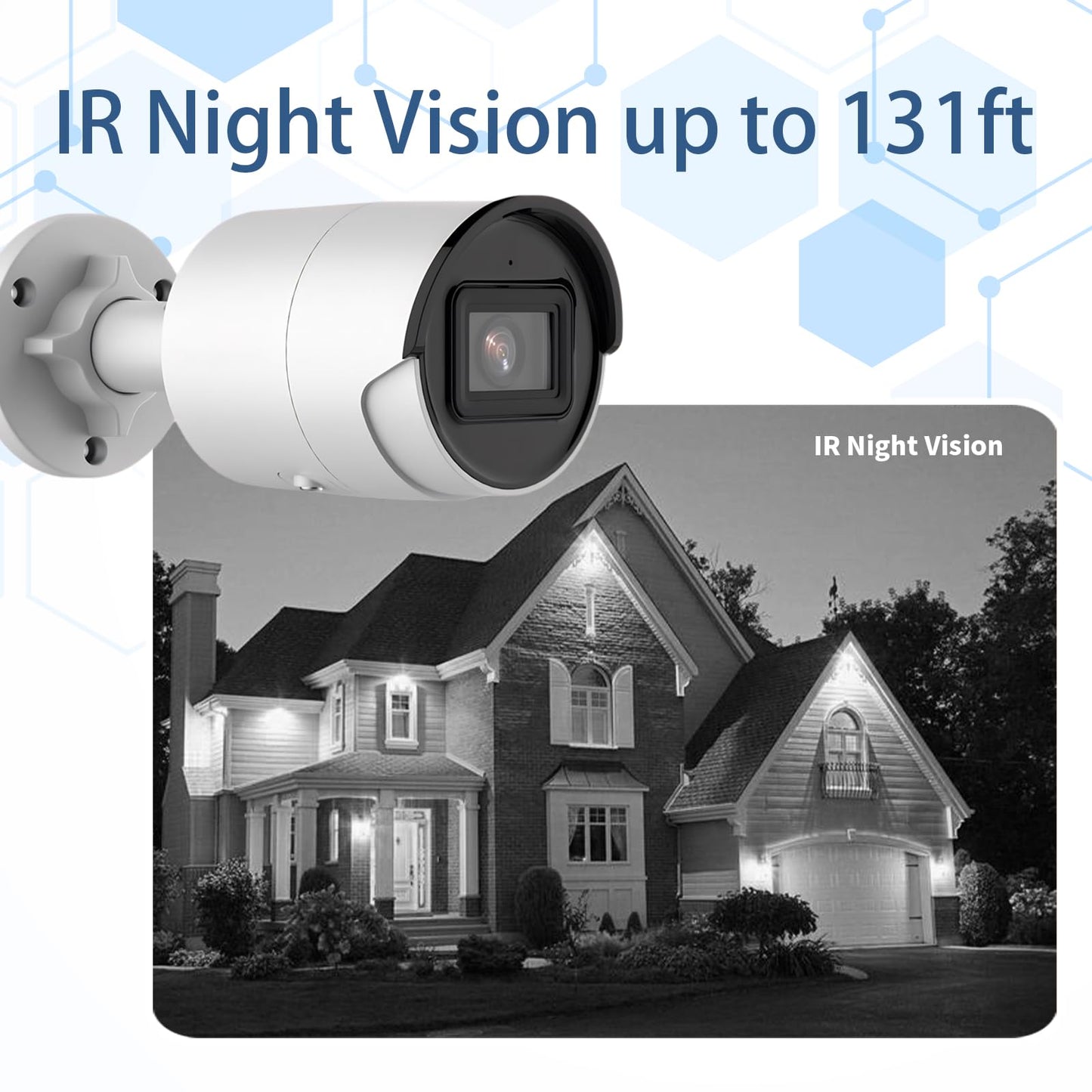 4K 8MP DS-2CD2083G2-I 2.8mm Hik AcuSense PoE Bullet IP Camera Outdoor Indoor, Human/Vehicle Detection, H.265+, IP67 Waterproof, 131ft Night Vision