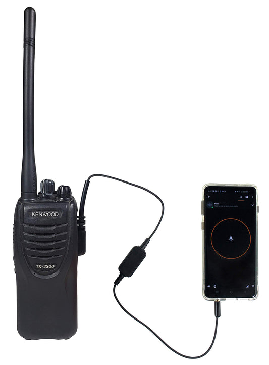 PRYME® Gateway Cable for Android Phone to 2-Way Radios; Fits: Kenwood VOX Capable Radios(LNK-01-ZU)