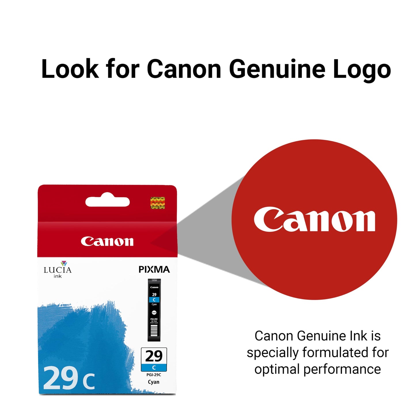 Canon PGI-29 Genuine Cyan Ink Tank, Compatible with PIXMA PRO-1 Printers