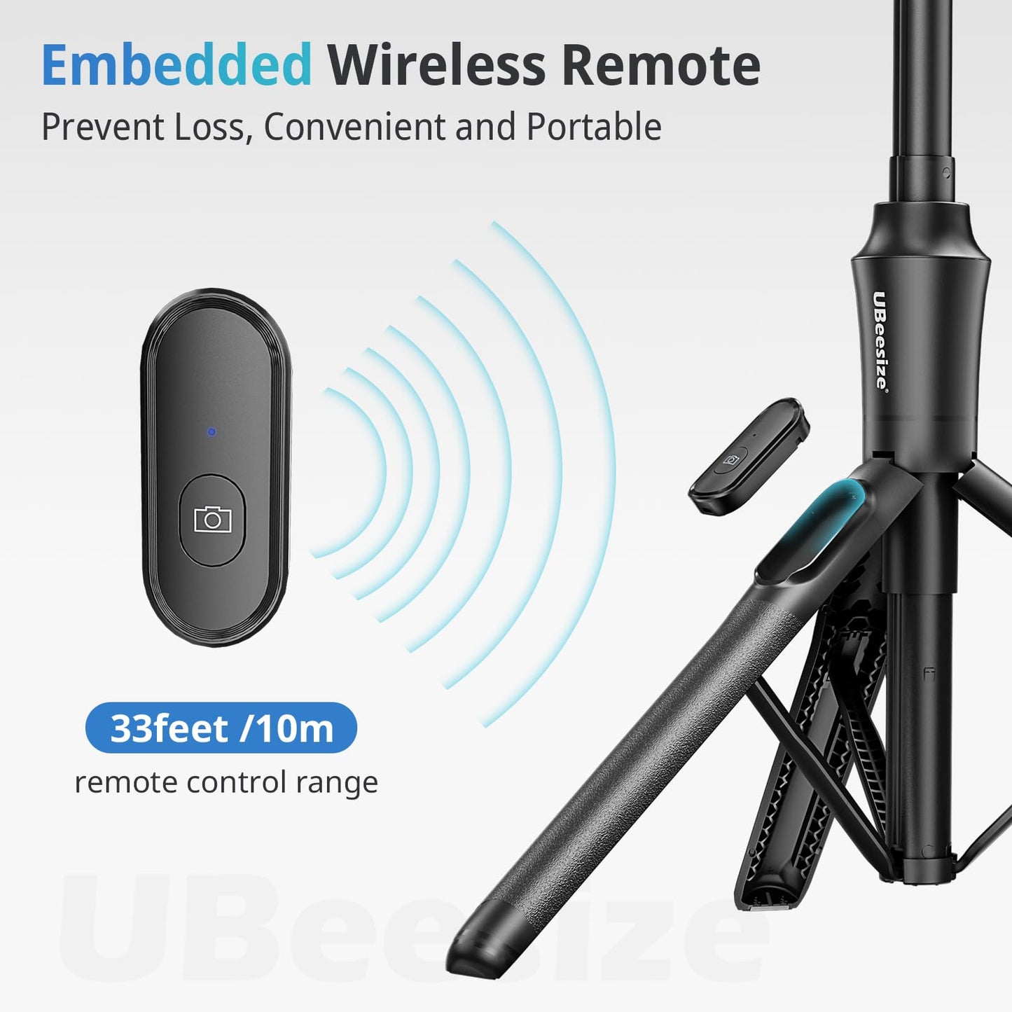 UBeesize 62'' Magnetic Selfie Stick Phone Tripod with Wireless Remote, Extendable Cell Phone Tripod Stand, Compatible with MagSafe, Cellphone Tripod