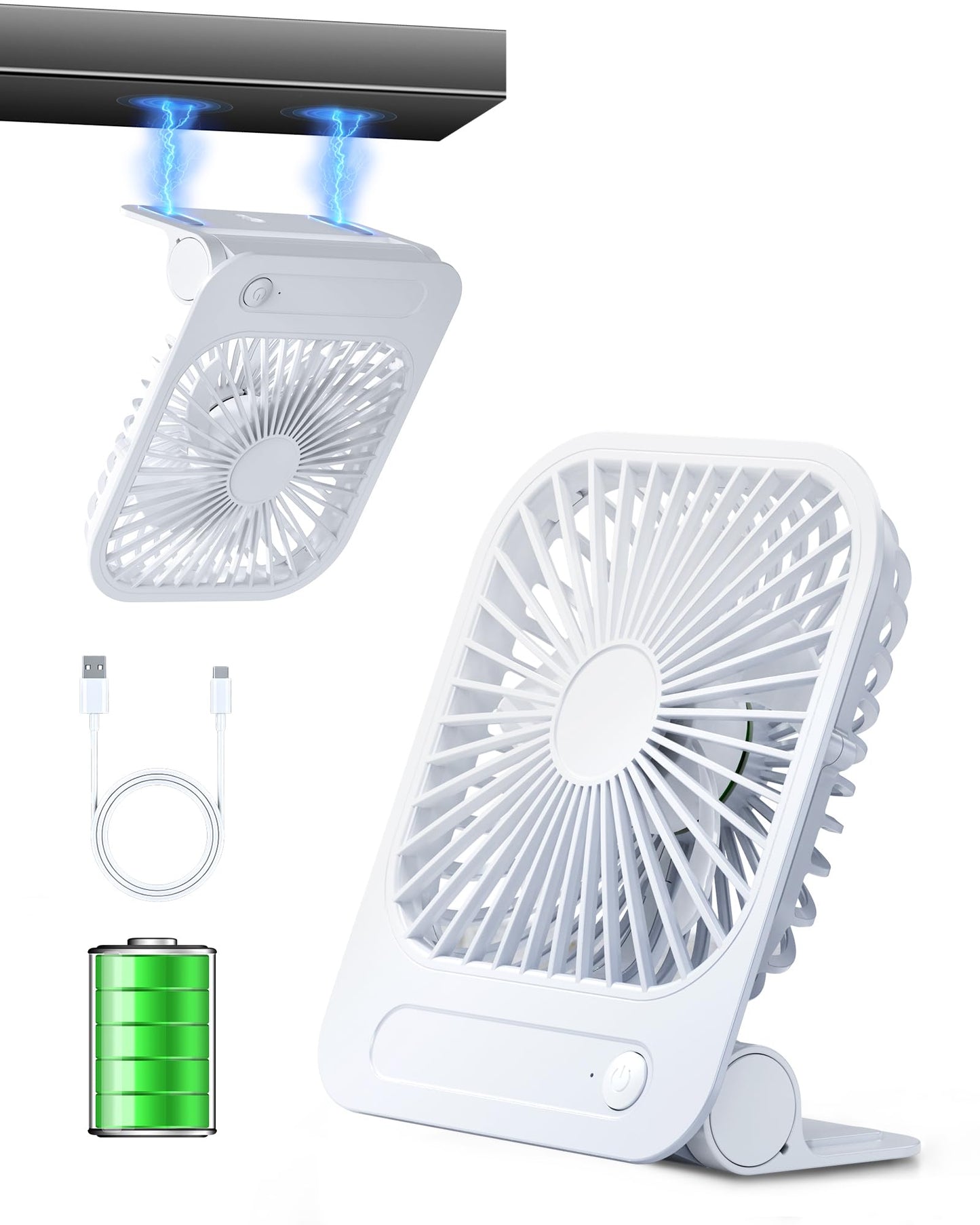 scenein Usb Small Wall Mount Fan with Magnetic Base for Cruise Ship Cabin