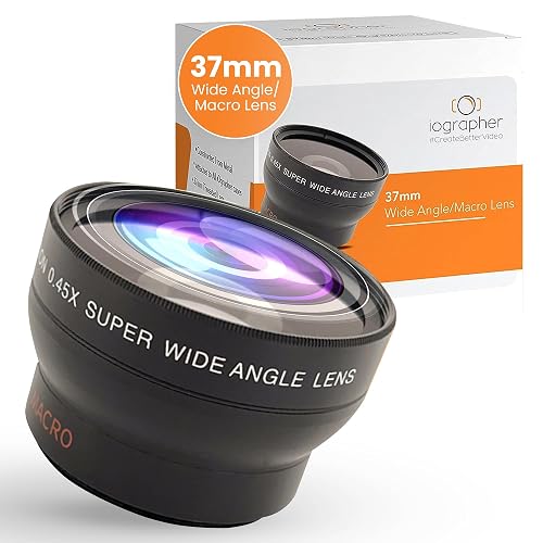 iOgrapher 37mm Wide Angle Lens for iPhone and Smartphones - Macro Lens and Wide Phone Lens - Macro Lens for iPhone and Other Smartphones - Camera Lens