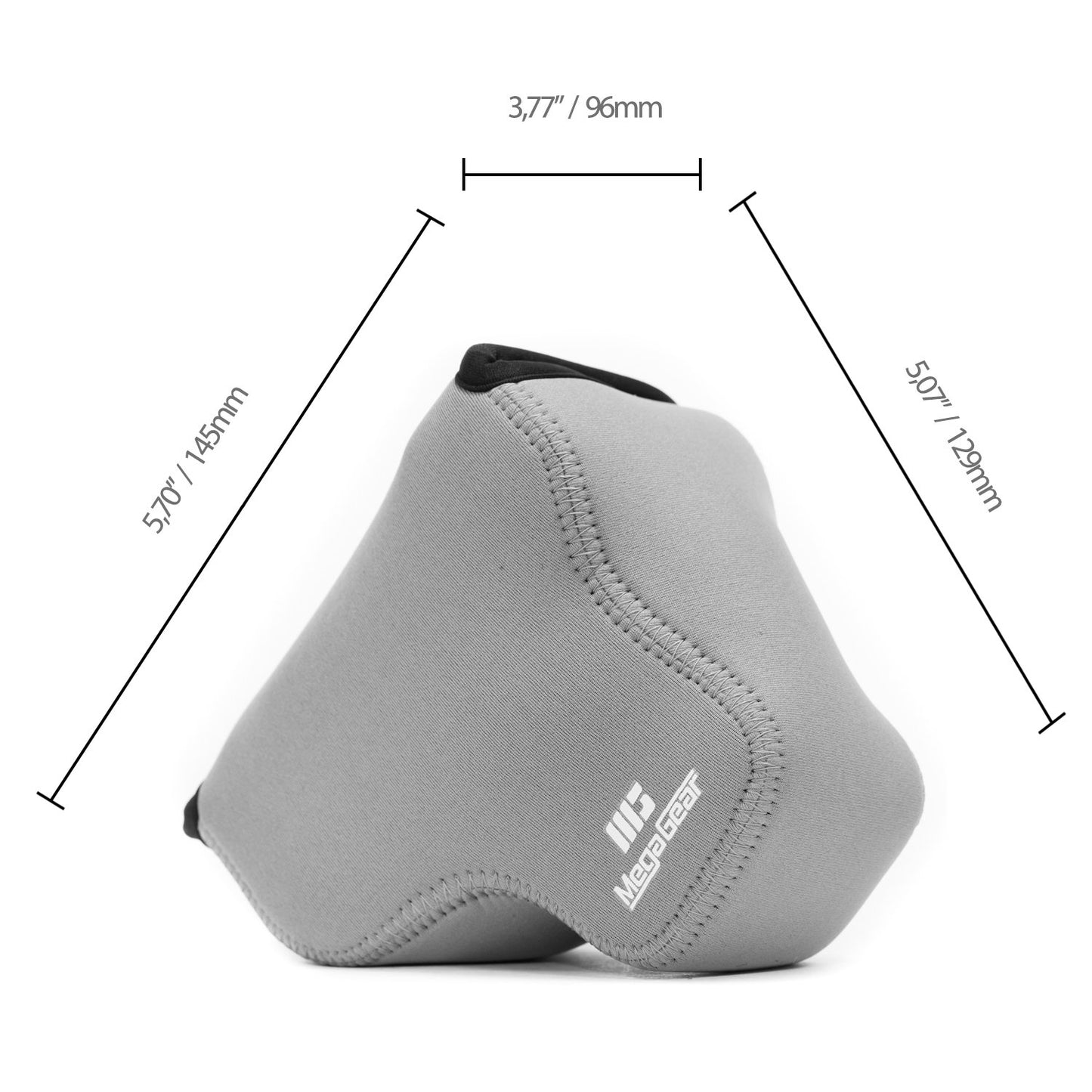 MegaGear Panasonic Lumix Dc-Fz80, Fz82 Ultra Light Neoprene Camera Case, With Carabiner - Gray - MG1166, PU Leather