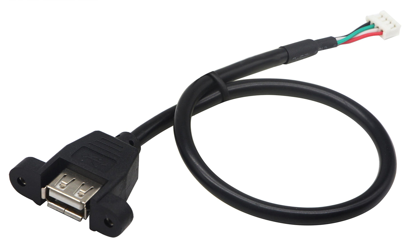 zdyCGTime Panel Mount USB 2.0 A Cable USB A Female to 4 pin Female Dupont Motherboard USB Header Cable (30cm/12inch)