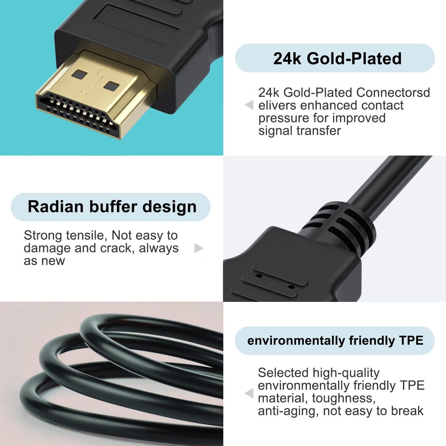 10Ft High Speed HDMI Cable 8K 10K 4K HDMI to HDMI Cord Fit for Samsung Smart TV, Sound bar, Sony PS5, PS4, Xbox One, LG, Fire TV, Monitor eARC/ARC