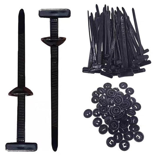 Nylon universal zip tie buckle zipper fastener with pin and button design, multifunctional solution for fixing, organizing and securing cables