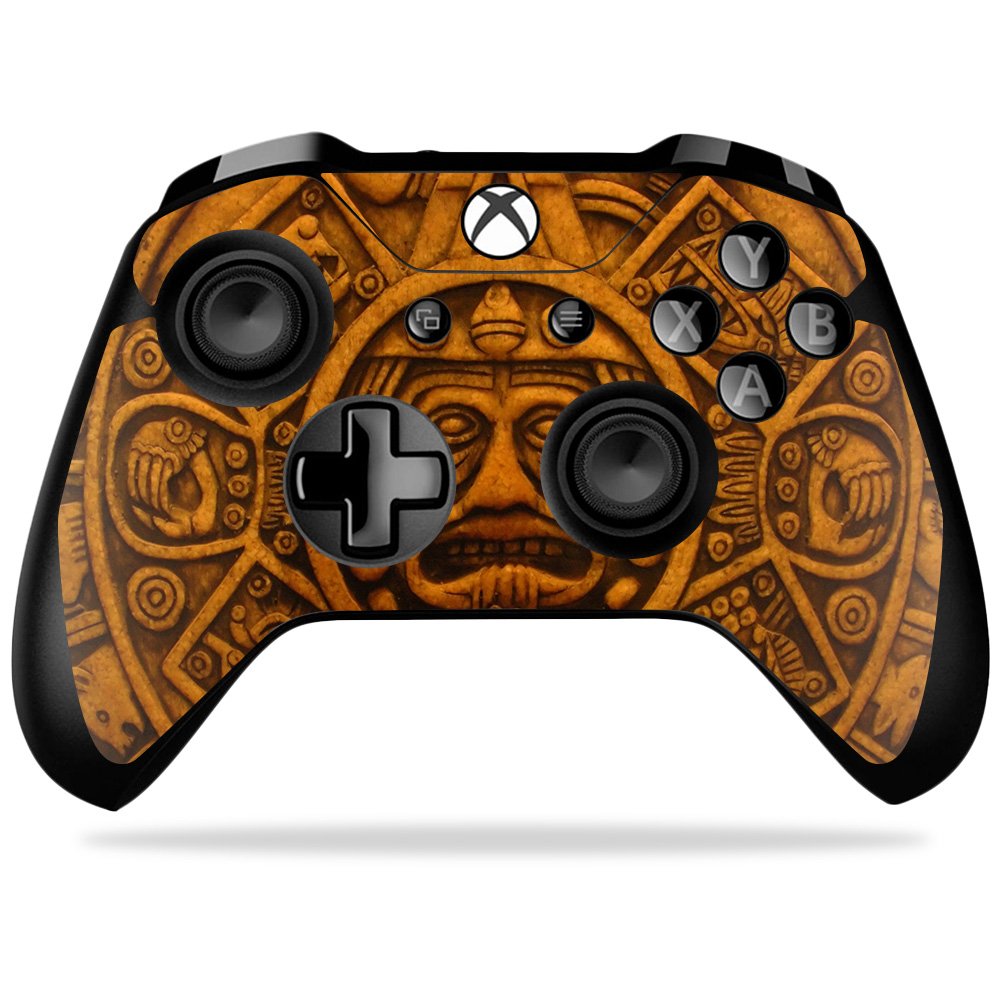 MightySkins Skin Compatible with Microsoft Xbox One X Controller - Carved Aztec | Protective, Durable, and Unique Vinyl Decal wrap Cover | Easy