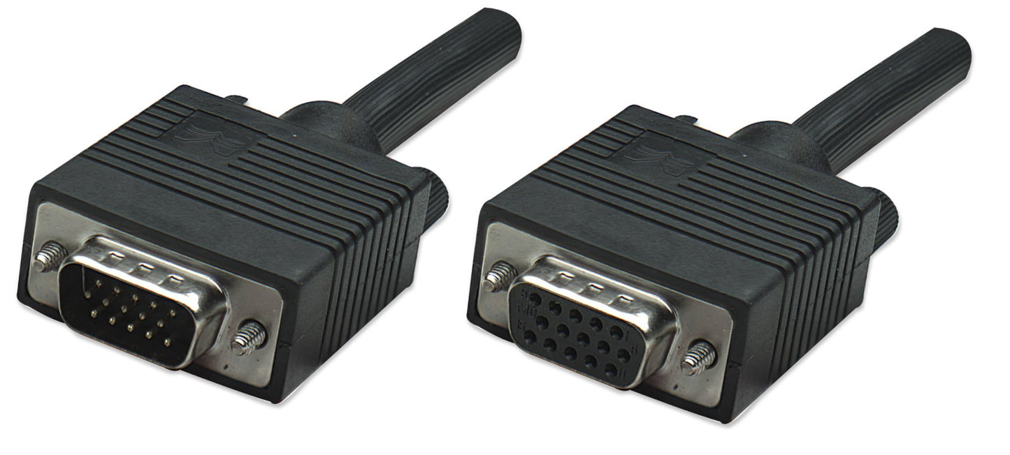 MANHATTAN SVGA Extension Cable HD 15 M - HD 15 (Female) 4.5 M (15 Ft.) Black 310345