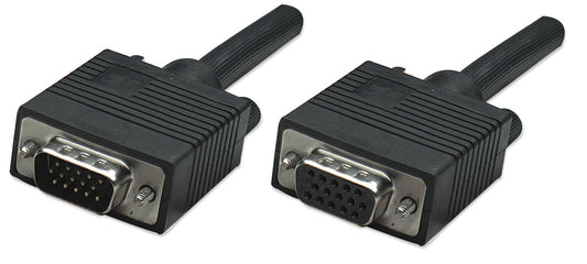 MANHATTAN SVGA Extension Cable HD 15 M - HD 15 (Female) 4.5 M (15 Ft.) Black 310345