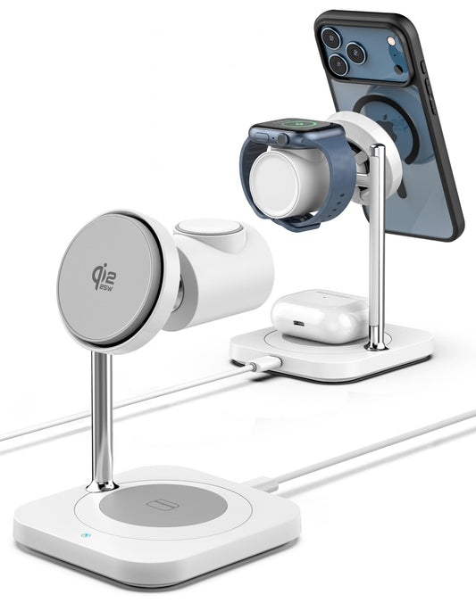 Qi2.2 Certified 3-in-1 Wireless Charger Stand for Samsung [25W Fast-Charging] Magnetic Station for Phone, Galaxy Watch and Earbuds, Compatible