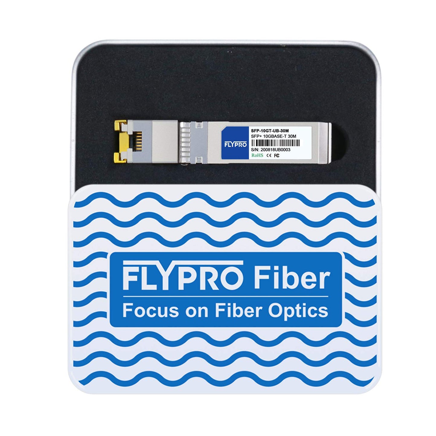 FLYPROFiber- 10GBase-T SFP+ to RJ45 for Ubiquiti, Unifi UF-RJ45-10G, Dream Machine Pro.10G-T RJ45 Transceiver for Ubiquiti, UBNT Unifi 10GBase-T