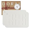 Dorai Home Bath Stone Mat 23.6"x15.4" (2-Pack) - Quick-Dry, Non-Slip Diatomite Stone Bath Mat, Rain Sandstone