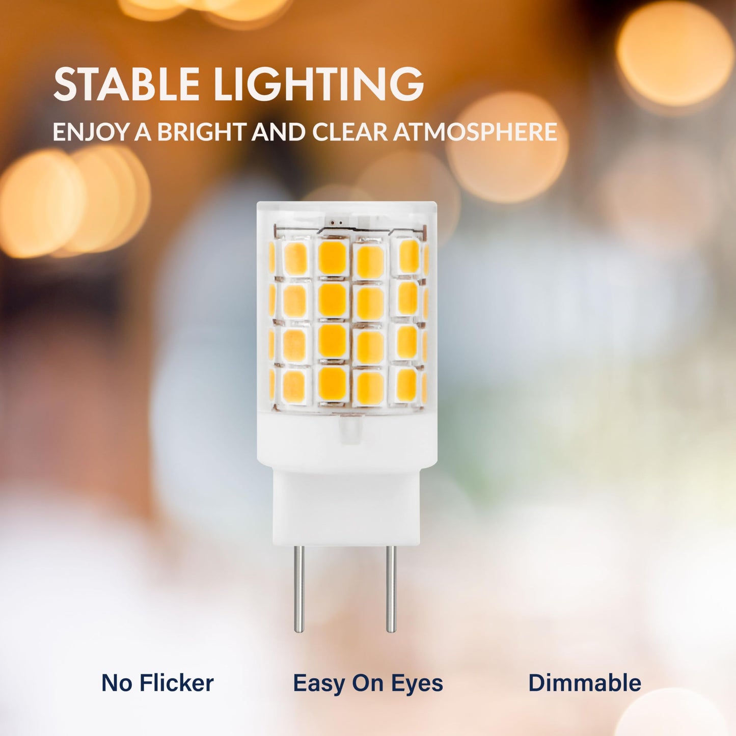 Newhouse Lighting 3.5w LED T4 Bulb Gy6.35 Base 3000k (4-Pack)