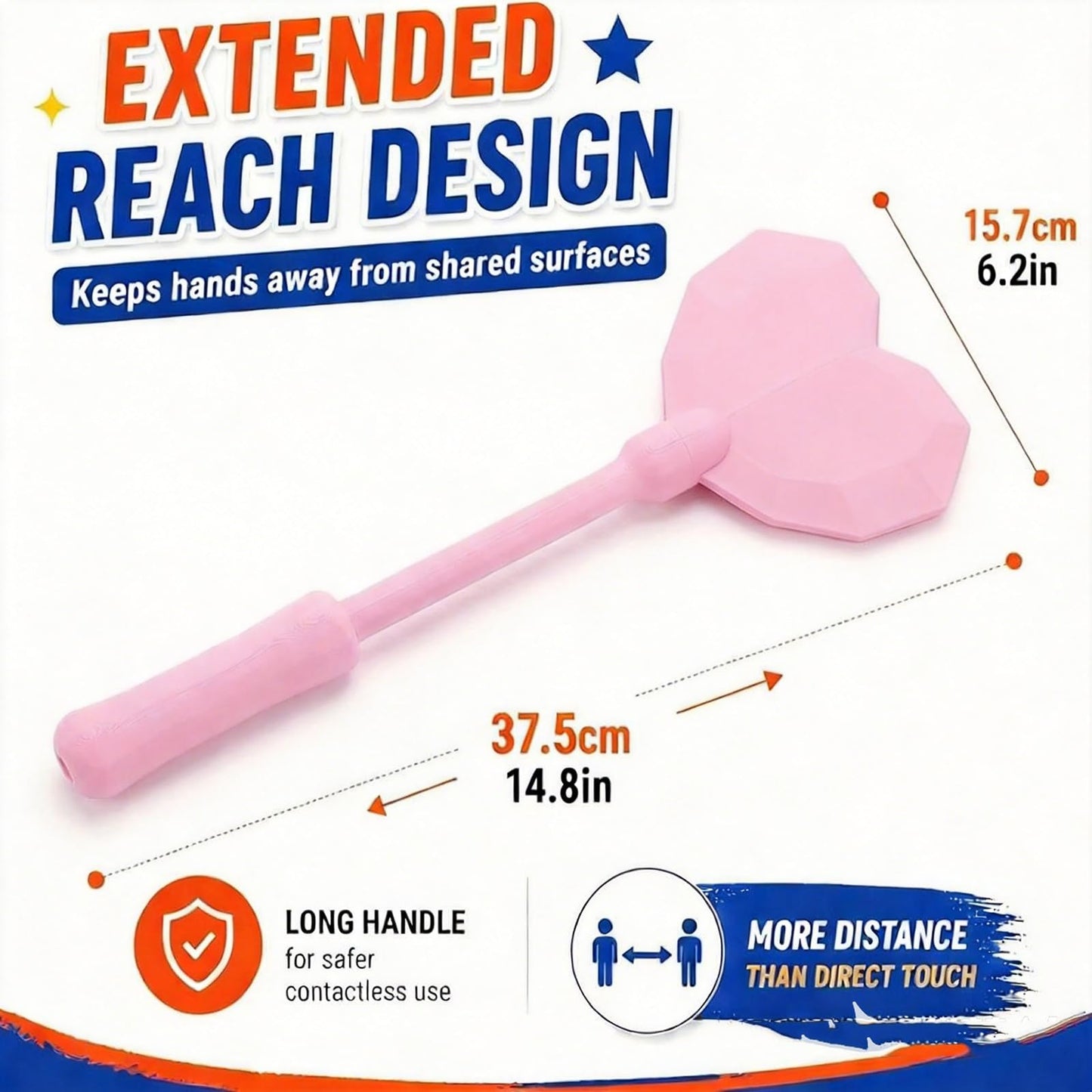 HuijXanqor Detachable Heart-Shaped Credit Card Wand, 3D Printed Tap to Pay Grabber Holder for Long Nails & Drive Thru, Portable ATM Stick & School