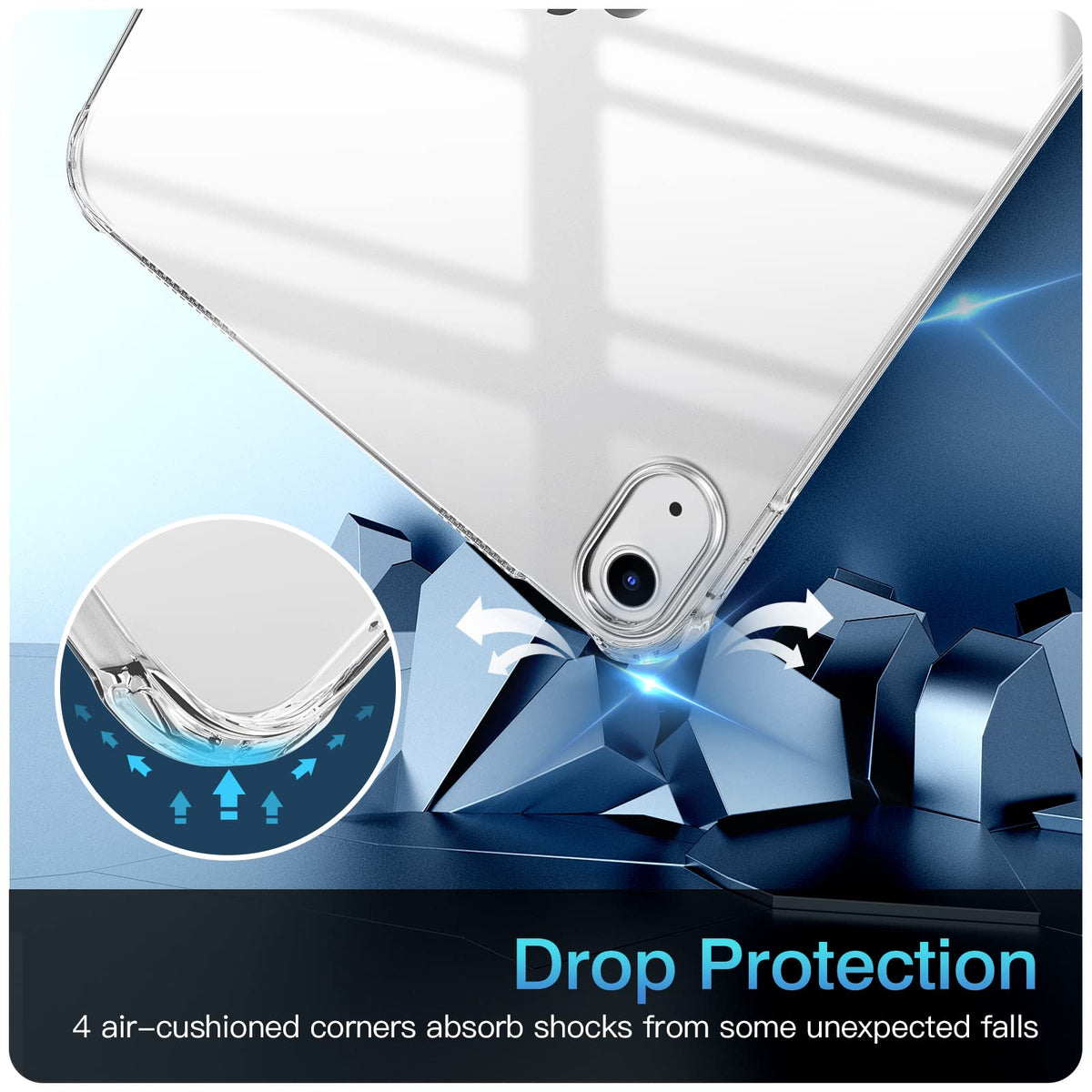 TiMOVO Clear Case for iPad A16 11th Gen 11"/10th Gen 10.9", Clear