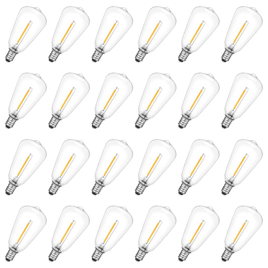 VISTERLITE E12 Base ST38 LED Replacement Bulbs for Outdoor String Lights