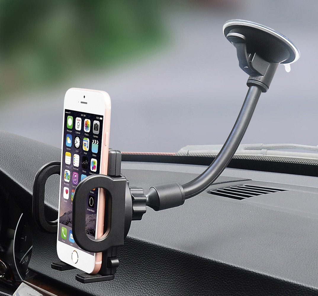 Windshield Phone Car Holder Universal Car Phone Holder Mount Strong Suction Cup Phone Holder for Car Windshield Car Phone Mount One Button Design