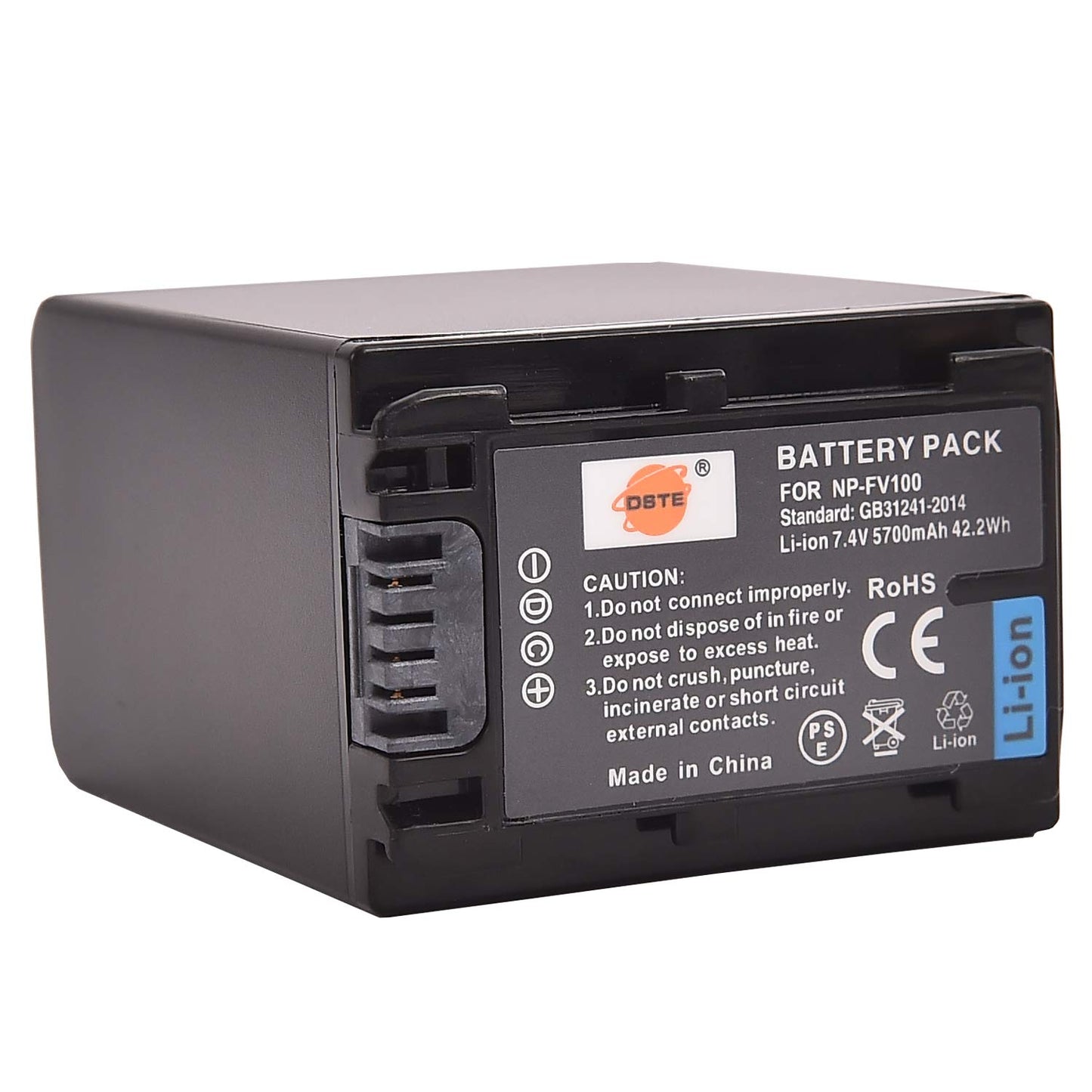 DSTE Replacement for NP-FV100 Li-ion Battery Compatible Sony DCR-SR88 SX83 SX85 HDR-CX210 CX220 CX290 CX300 CX350V CX360V CX610E NEX-VG10 PJ820E