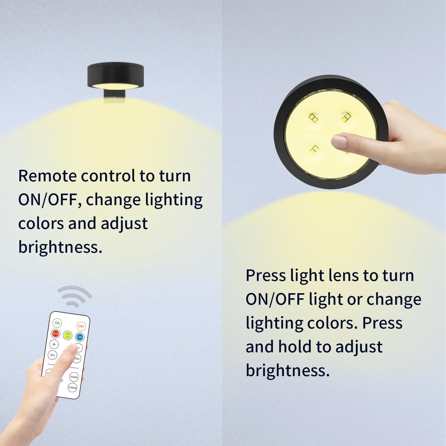 Arixinks 3PACK Picture Light Battery Operated with Remote, Painting Light for Wall Art with 3 Lighting Colors Dimmable, LED Art Display Accent Light