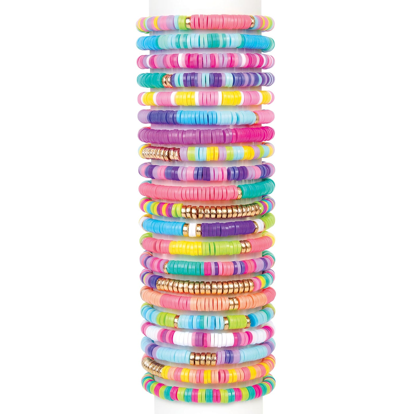 Make It Real: Swift Clicks - Heishi Bracelet Maker - 2047pc, DIY Jewelry Craft Kit, Design & Make 23 Bead Bracelets, Rotate-Click-Wear, Girls Kids 8+