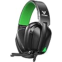 Vakedy Gaming Headset for PS5, PC, Xbox Series X, PS4, Switch, Wired Over Ear Headphones with Noise Canceling Mic, 50mm Drivers Stereo Sound, 3.5mm…