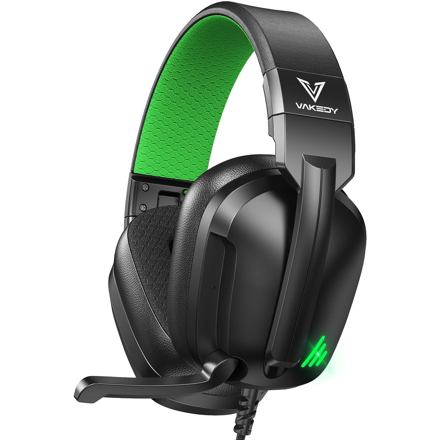 Vakedy Gaming Headset for PS5, PC, Xbox Series X, PS4, Switch, Wired Over Ear Headphones with Noise Canceling Mic, 50mm Drivers Stereo Sound, 3.5mm…