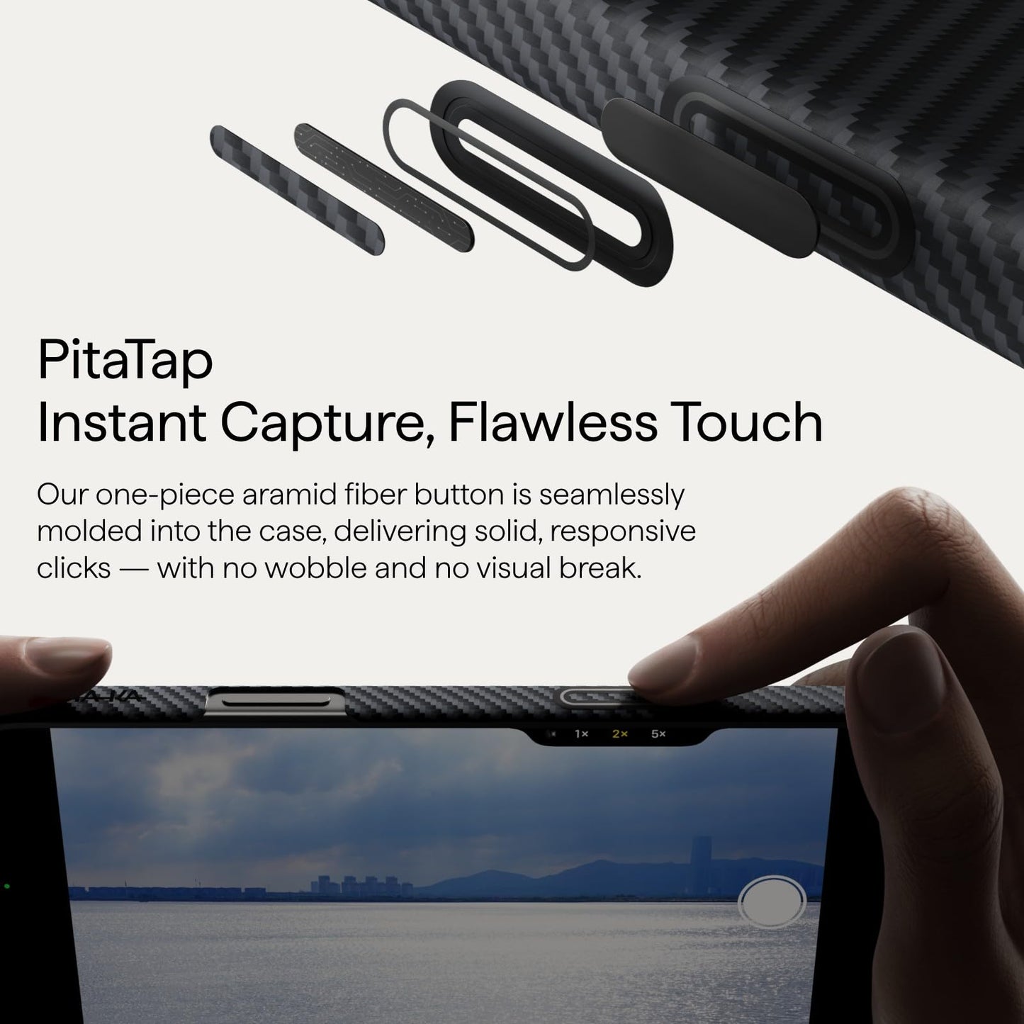 pitaka for iPhone 17 Pro Case 6.3" with Camera Control Button, Compatible with MagSafe, Ultra-Slim Case with Caseless Touch Feeling, 600D Aramid Fiber