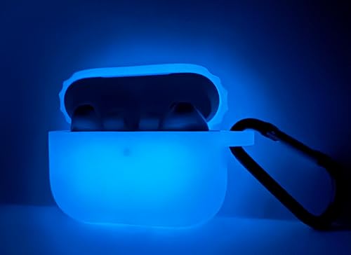 Silicone Shockproof Cover Case for Airpods Pro 3 Generation (2025) - (Glow in Dark Blue)