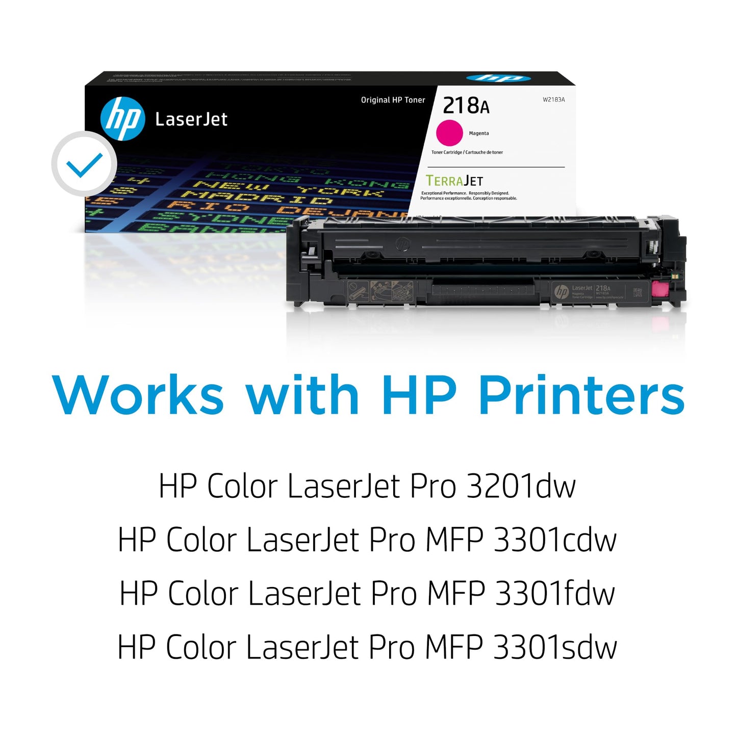 HP 218A Magenta Toner Cartridge | Works with Color LaserJet Pro 3201, MFP 3301 Series | W2183A