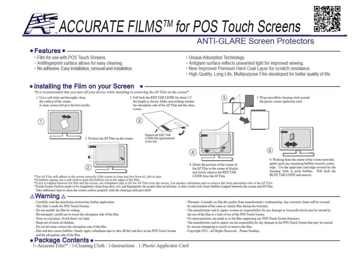 EYES PC Anti-Glare 15 inch diagonal, 1 Touch Screen Protector for SAM4s FORZA 1510 (cut size is 13.5" X 10.5" with rounded corners)