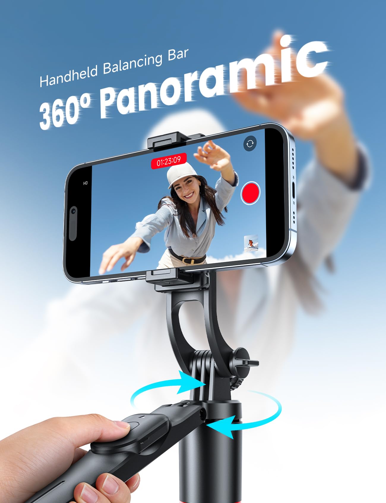 67’’ Selfie Stick Tripod with Light, Basic Phone Stand for iPhone & Samsung, All-in-One Extendable Tripod with Remote, 360° Rotation Handle, Portable