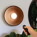 Wood Wireless Battery Operated Wall Sconce Light - Magnetic and Rechargeable Wall Lights with Remote - 10,000 mAh Battery, Lighting for Hallway