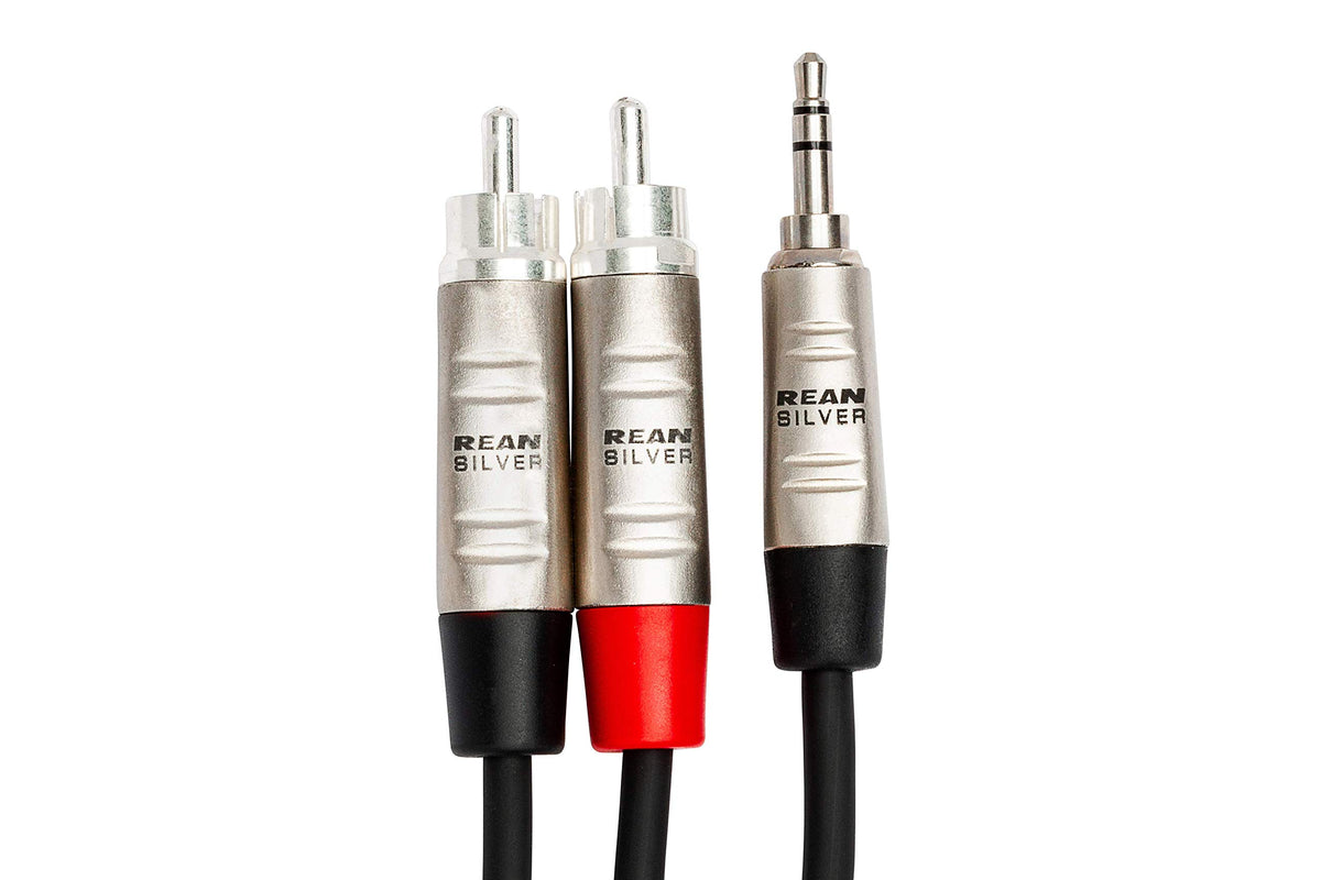 Hosa HMR-006Y Pro Stereo Breakout Cable - 3.5mm TRS Male to Dual RCA Male - 6 foot