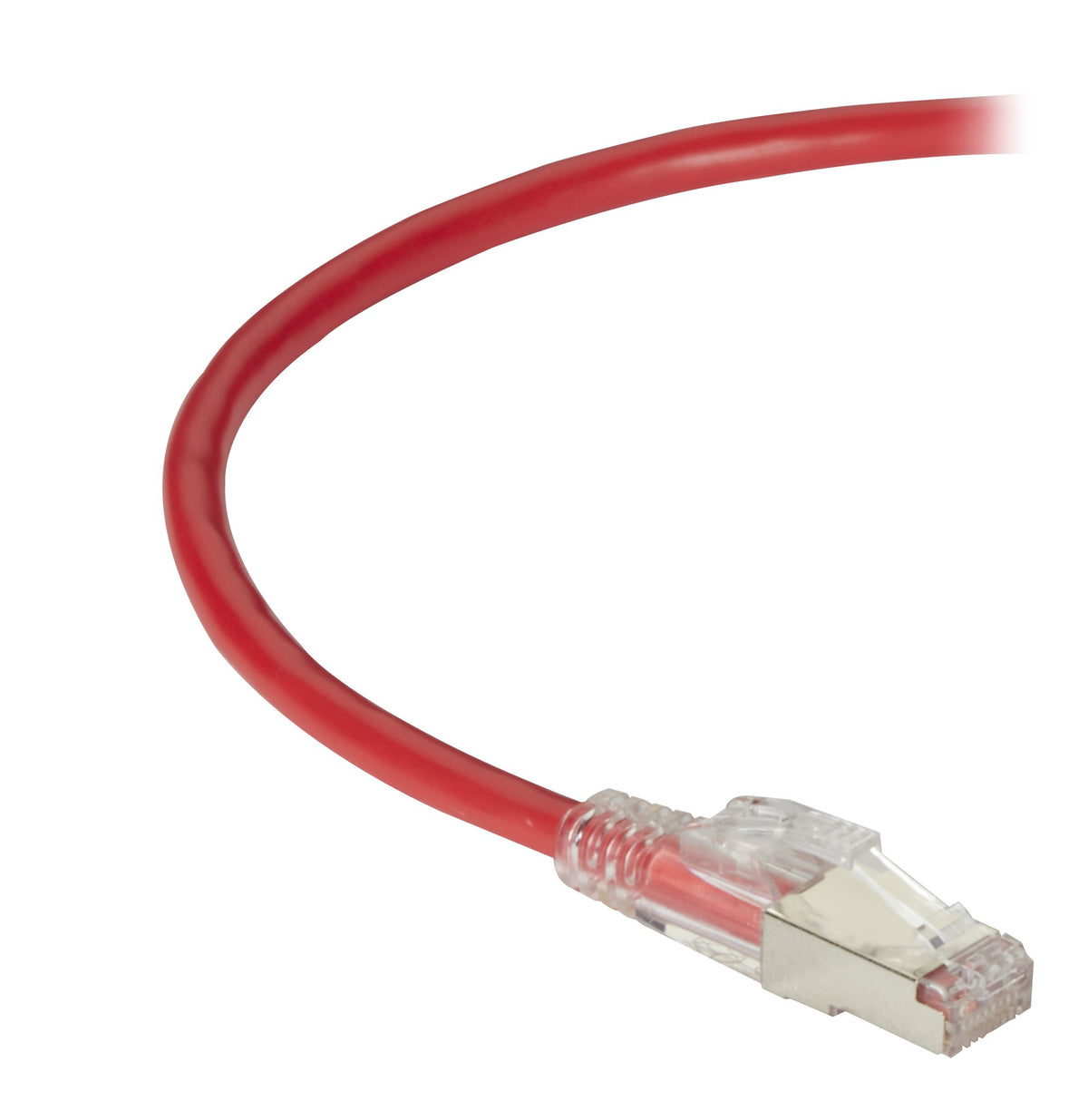 Black Box 15ft Red CAT6A 650MHz Patch Cable F/Utp CM Locking SNAGLESS