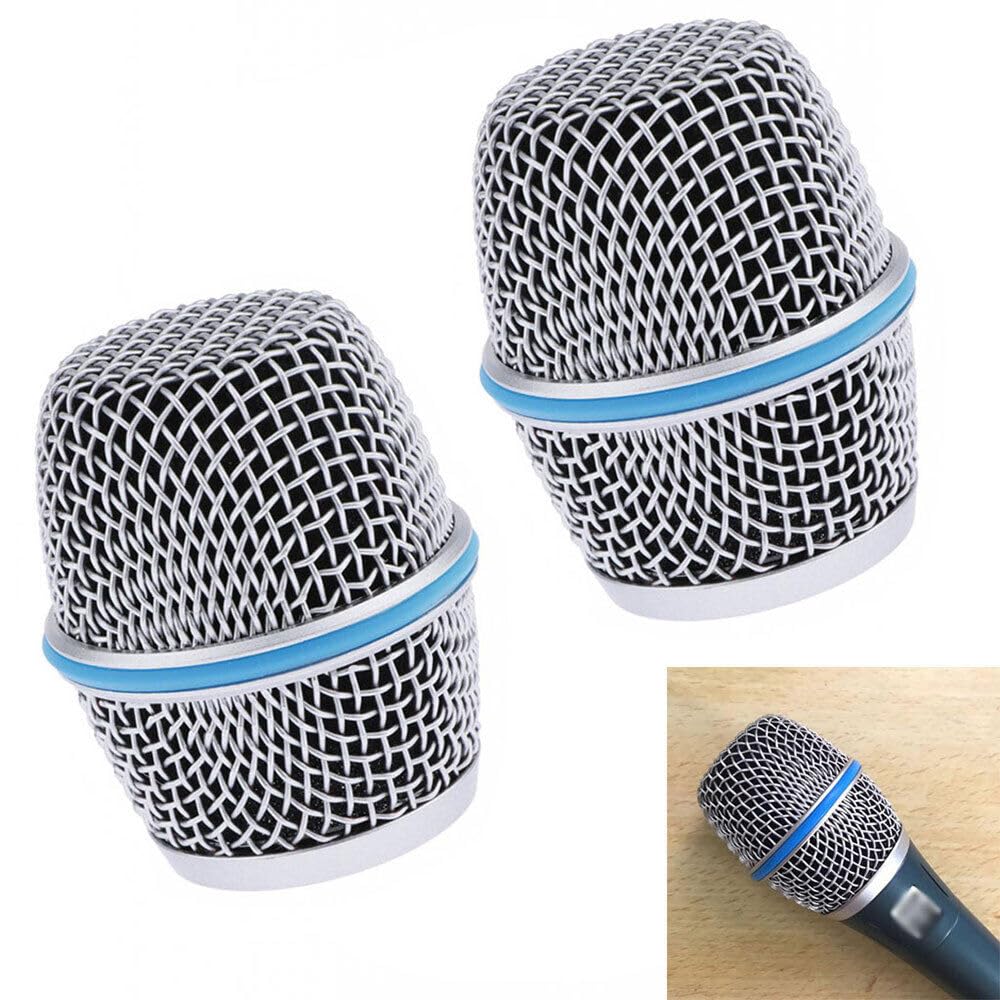 Replacement Microphone Grille Mic Grill Ball Head Mesh Fit For Shure Beta 87A (4PCS)
