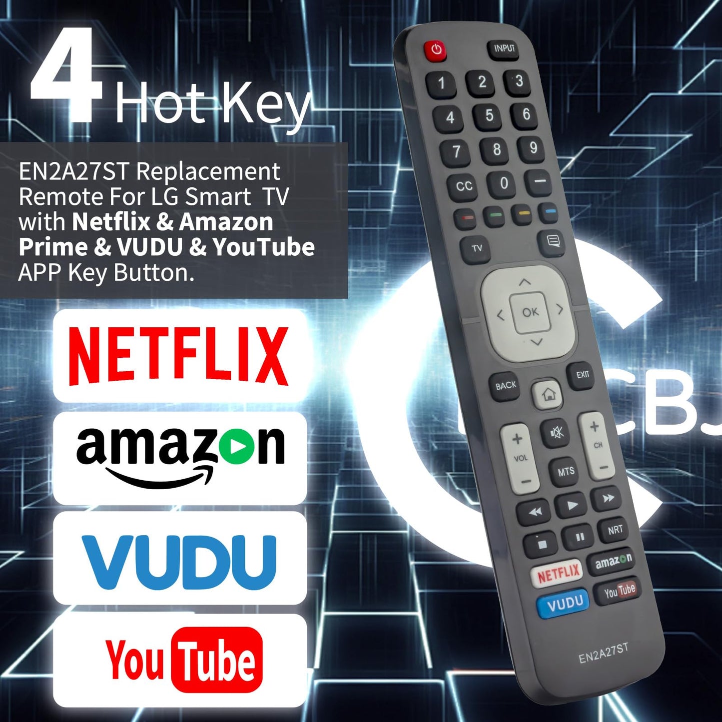 EN2A27ST Replace Remote Compatible with Sharp TV LC-32P5000U LC-32Q5000U LC-40N50 LC-40N5000