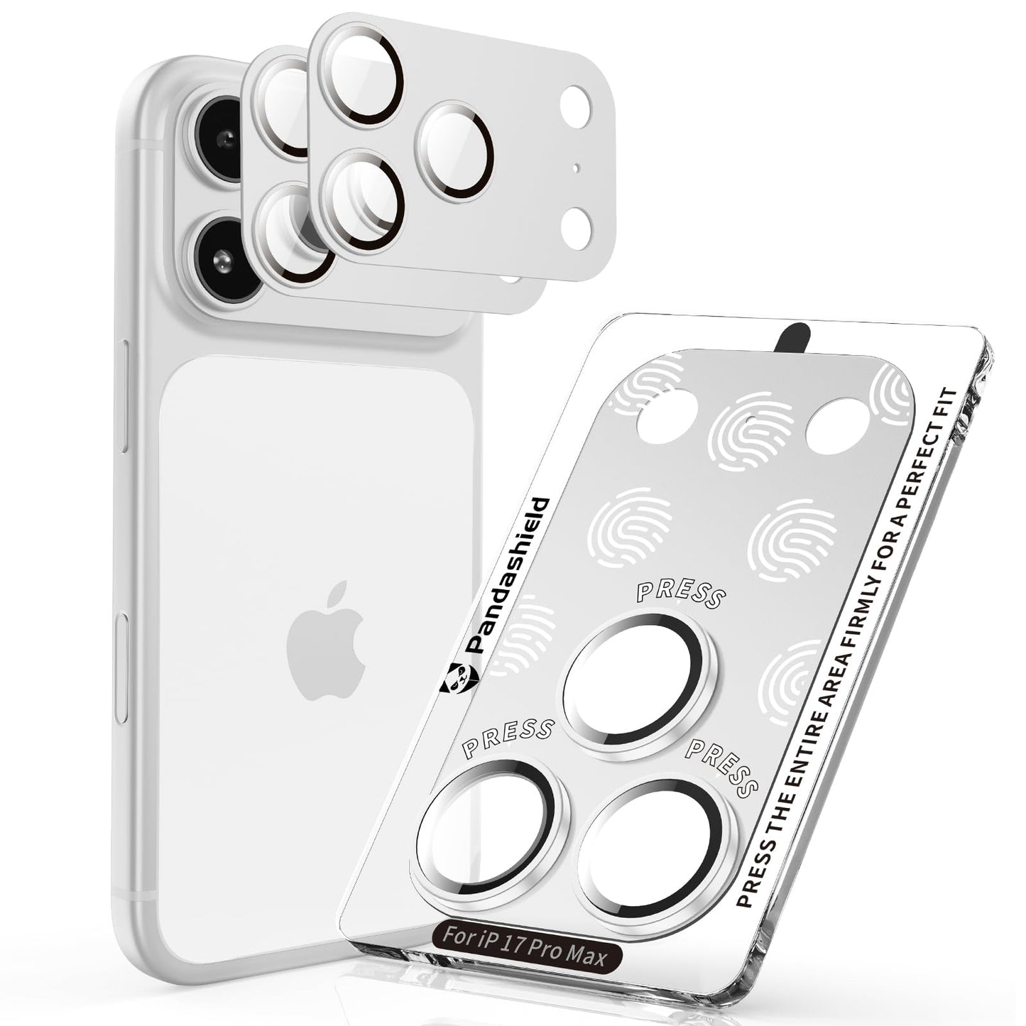 2 Pack One-Piece Full Coverage Camera Lens Protector for iPhone 17 Pro Max