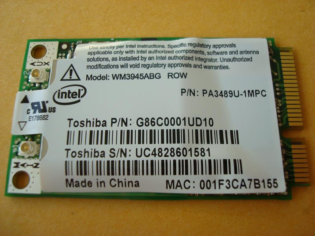 Intel Pro/Wireless 3945ABG Mini-pci Express Adapter