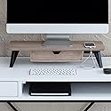 Anji Mountain Monitor Stand - Desktop Organizer & Laptop Riser, Ergonomic Monitor Riser, Space-Saving Monitor Stand for Desk, Durable Construction