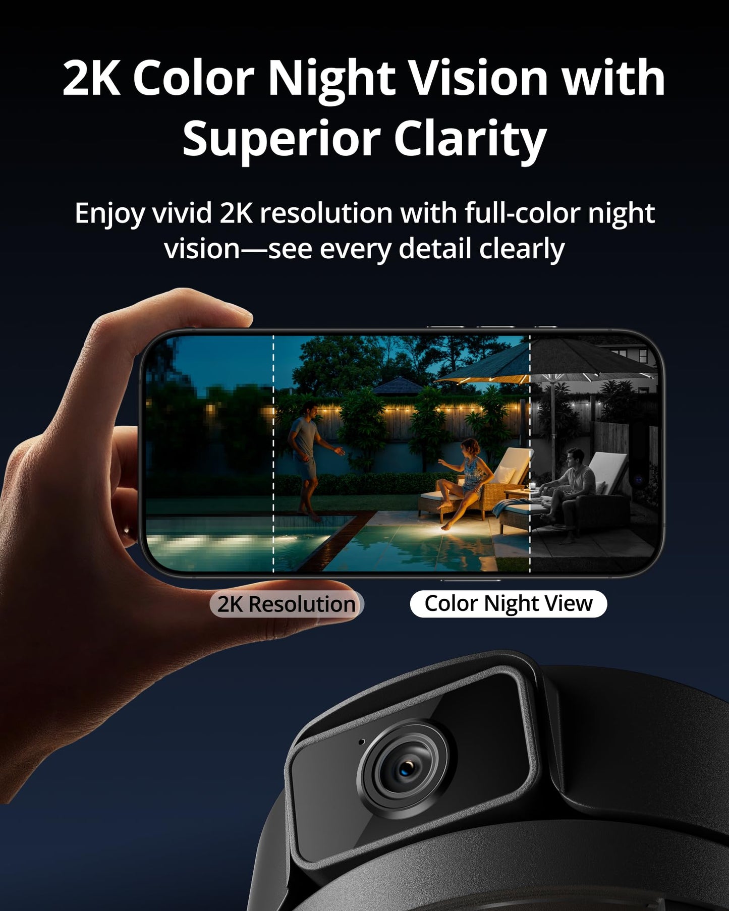 Jarnex Outdoor Porch Light Camera, 2K Wi-Fi Security Cam with AI Human Detection, Pan & Tilt, Dusk to Dawn, 2-Way Audio, Cloud/SD Storage, Wall