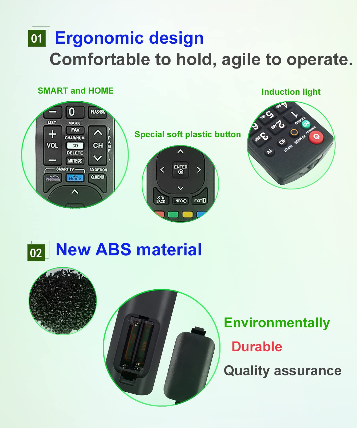 JISOWA Replacement Remote Control Universal for LG LCD OLED UHD Plasma 4K 3D Smart TV AKB72914042 AKB72914043 AKB72914053 AKB72914287 AKB72915238