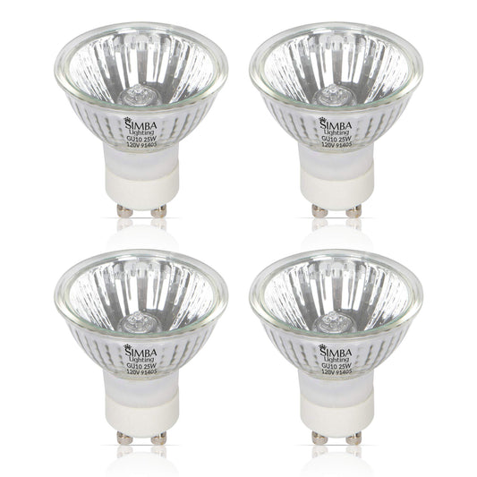 Simba Lighting Halogen GU10 120V Bulbs 25W NP5 Candle Warmer ETC, 4 Pack