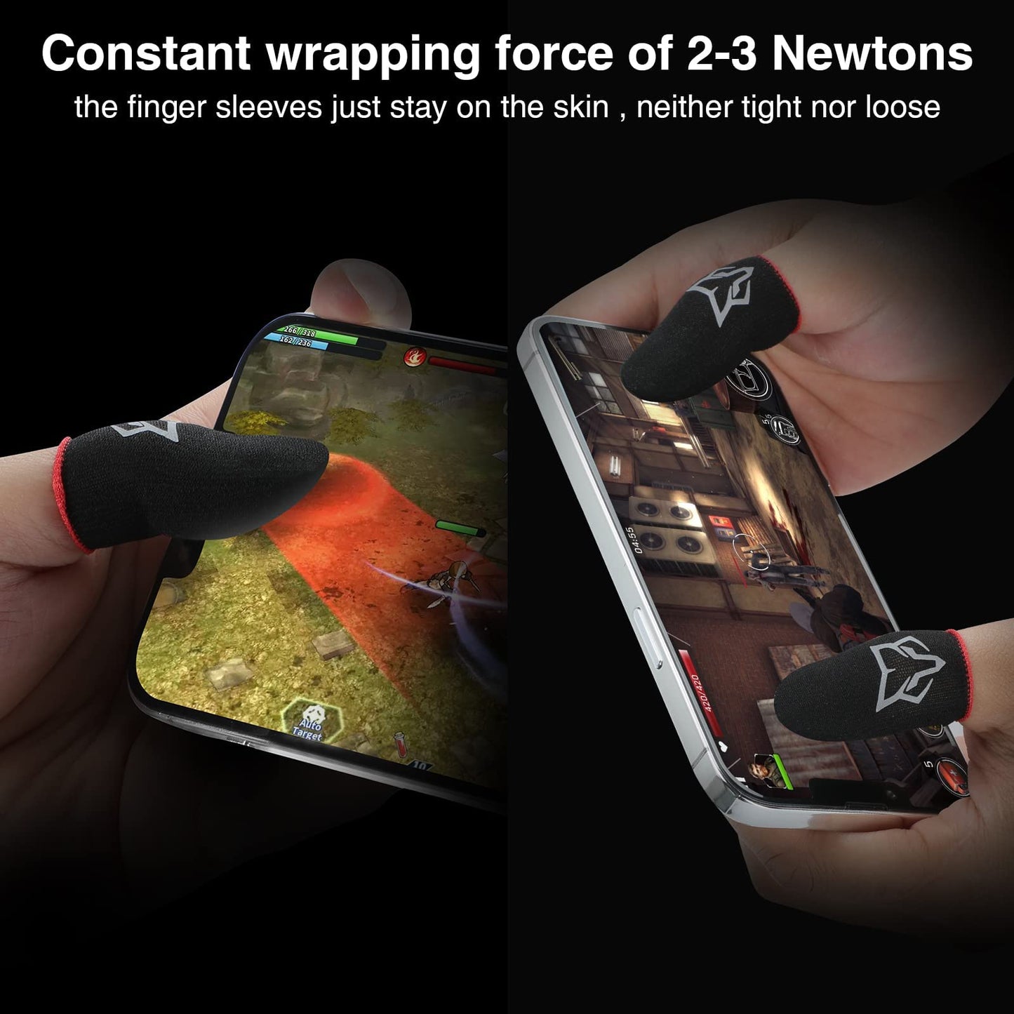 Mobile Phone Game Finger Sleeves [6pcs], Anti-Sweat Breathable,Gaming Sleeve,Thumbs Finger Gloves Cover Sleeve for League of Legend, PUBG, Rules