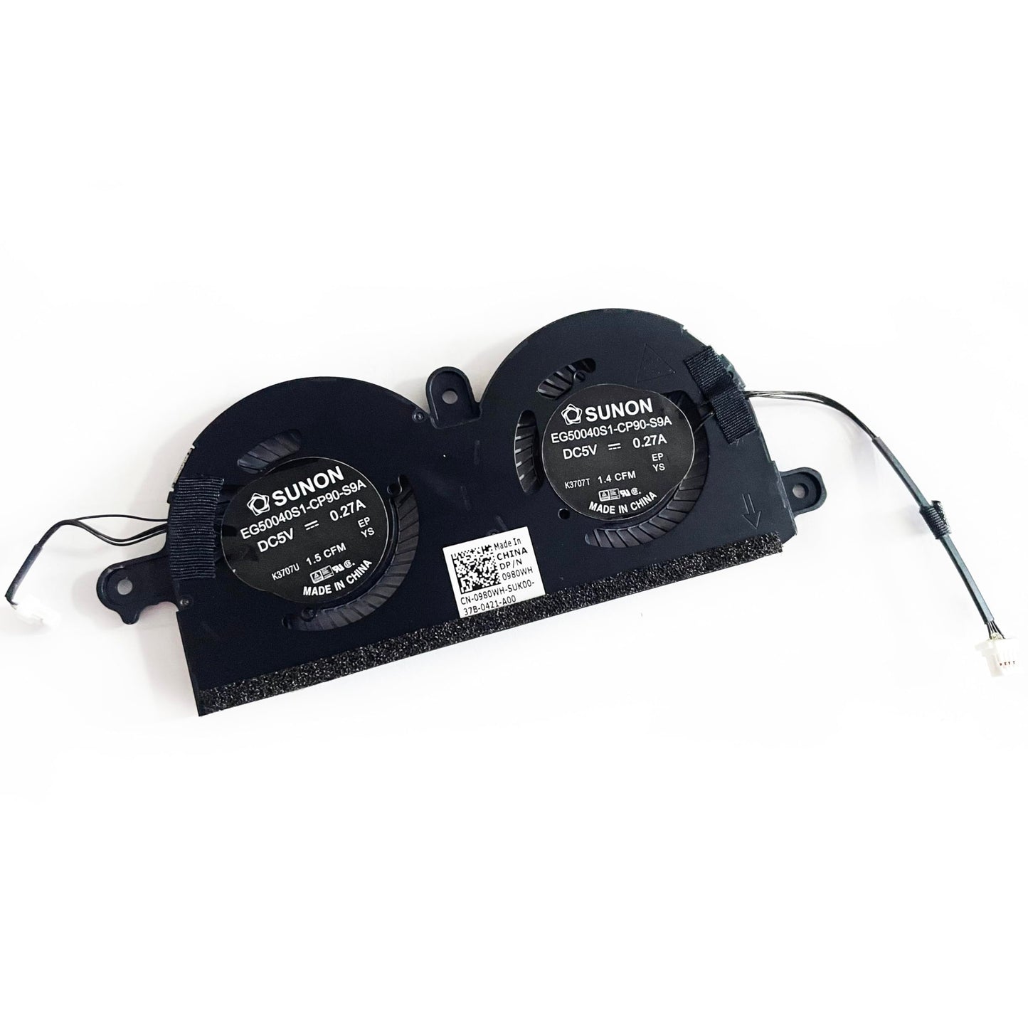 Fleshy Leaf Replacement New Laptop CPU Cooling Fan for DELL XPS 9370 9380 7390 9305 DC5V Series 0PNWJR DFS350705PQ0T FM18 ND55C19-16M01 0980WH