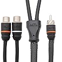 Elite Audio EA-PRMY2F Premium 2-Ch Oxygen Free Copper RCA Y-Adapter - 1.5ft. Dual Female to Male Twisted Pair with Noise Reduction